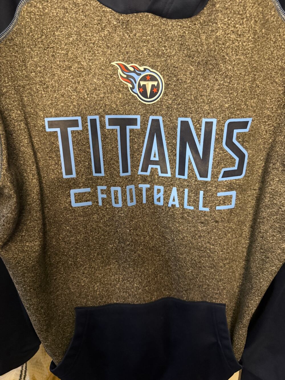 Tennessee Titans Fanatics Hoodie Mens 2XL Navy Gray Pullover NFL Football